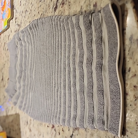 Alexander Wang Bodycon Skirt Engineered Stripe Grey XS - Picture 4 of 9